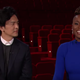 John Cho (l) and Issa Rae (r) announcing the nominees for the 92nd Academy Awards.